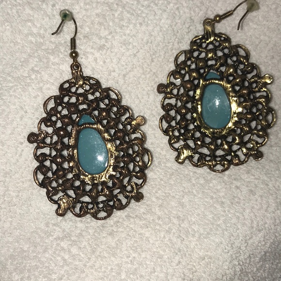 Boho Exotic Teardrop Earring with Crystal ✨ - Picture 3 of 6